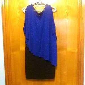 Focus Women Black & Blue sparkle dress